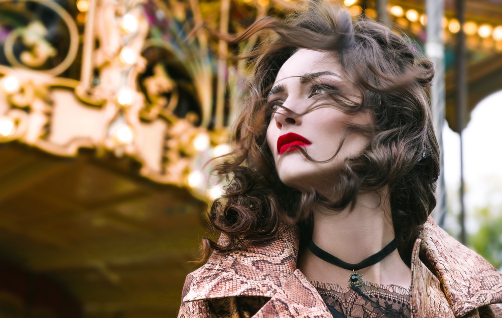 fair skinned model out in the sun